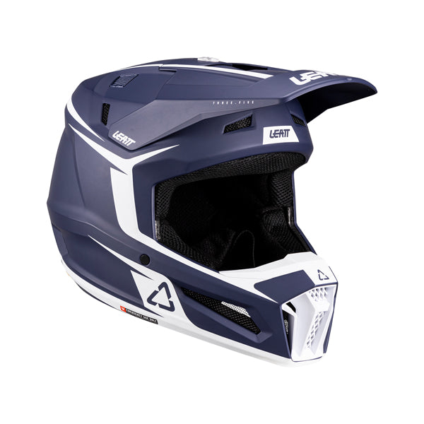 Detailed product image of Leatt, V26 Moto 3.5 Helmet Kit (Youth), Colors: Blue, Neon Yellow, Storm Teal, Sizes: Y-LG, Y-MD