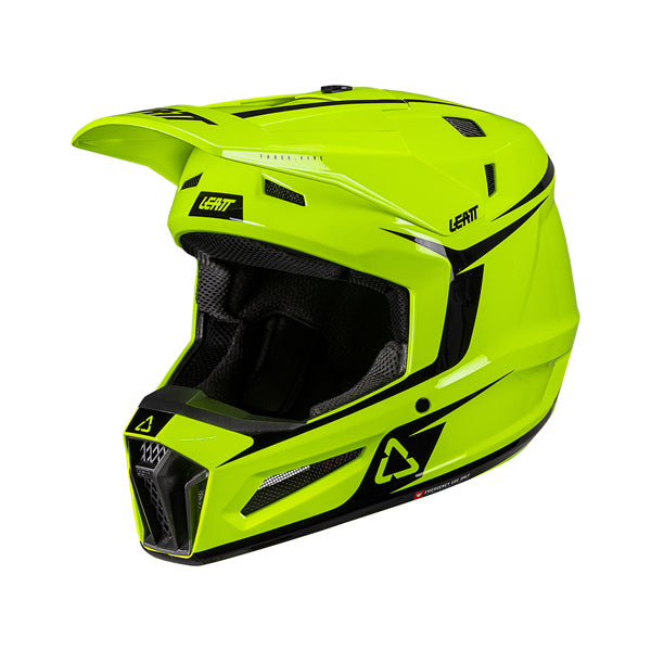 Studio product image of Leatt, V26 Moto 3.5 Helmet Kit (Youth) in Storm Teal, Colors: Blue, Neon Yellow, Storm Teal, Sizes: Y-LG, Y-MD