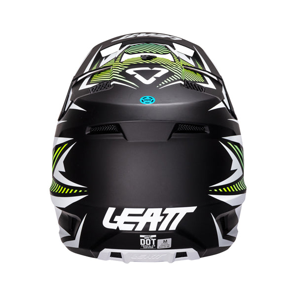 Product photo showing Leatt, V26 Moto 3.5 Helmet Kit (Youth), Colors: Blue, Neon Yellow, Storm Teal, Sizes: Y-LG, Y-MD