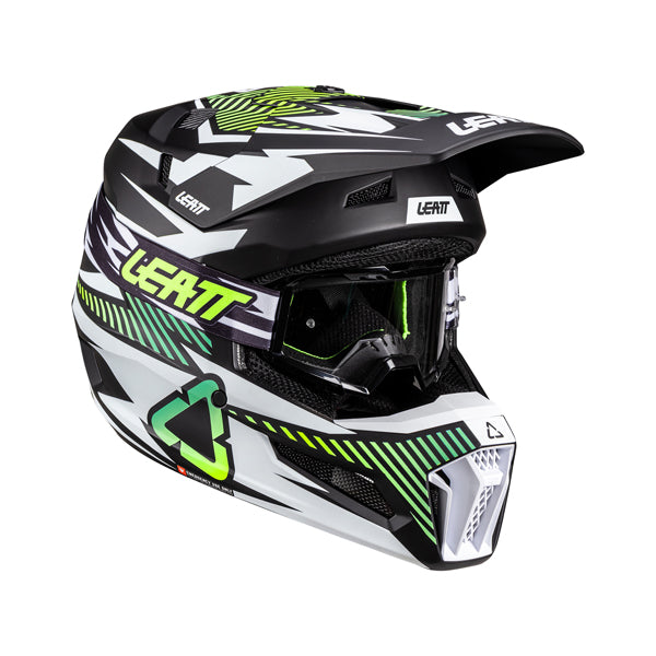 Detailed product image of Leatt, V26 Moto 3.5 Helmet Kit (Youth), Colors: Blue, Neon Yellow, Storm Teal, Sizes: Y-LG, Y-MD