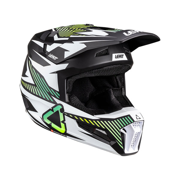 Detailed product image of Leatt, V26 Moto 3.5 Helmet Kit (Youth), Colors: Blue, Neon Yellow, Storm Teal, Sizes: Y-LG, Y-MD