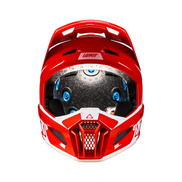 Product photo showing Leatt, V26 Moto 3.5 Helmet Kit in Red, Colors: Blue, Neon Yellow, Red, Storm Pink, Storm Teal, Sizes: 2-2
