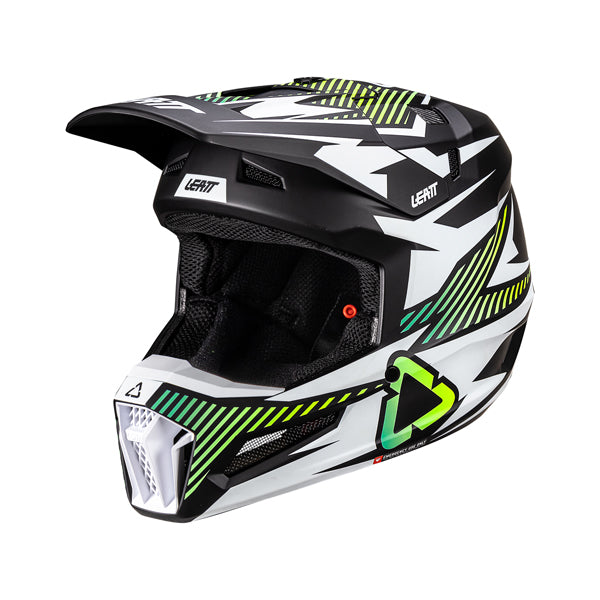 Product photo showing Leatt, V26 Moto 3.5 Helmet Kit in Blue, Colors: Blue, Neon Yellow, Red, Storm Pink, Storm Teal, Sizes: 2-2