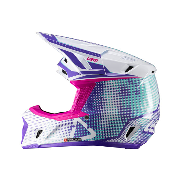 Detailed product image of Leatt, V26 Moto 7.5 Helmet Kit in Pixel Blue, Colors: Pixel Blue, Purple, Red, White/Red, Sizes: 2-2