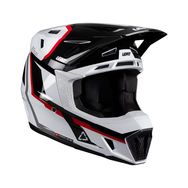 Product photo showing Leatt, V26 Moto 7.5 Helmet Kit in Red, Colors: Pixel Blue, Purple, Red, White/Red, Sizes: 2-2