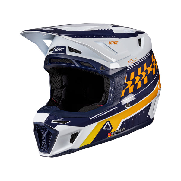Product image of Leatt, V26 Moto 8.5 Helmet Kit in Grey, Colors: Grey, Orange, Pinata Teal, Royal Blue/Red, Sizes: 2-2