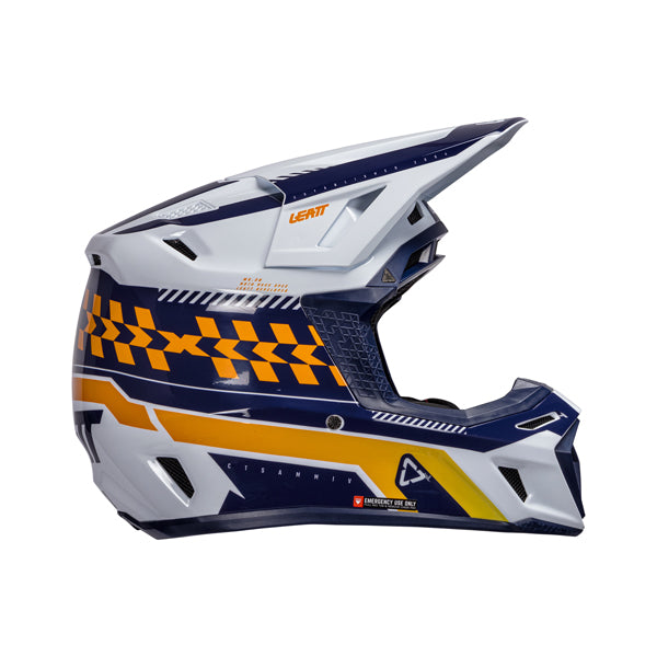 Product image of Leatt, V26 Moto 8.5 Helmet Kit in Grey, Colors: Grey, Orange, Pinata Teal, Royal Blue/Red, Sizes: 2-2
