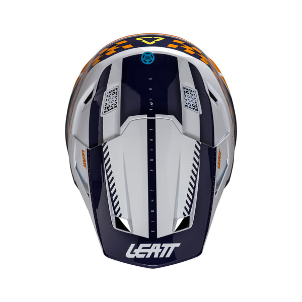 Studio product image of Leatt, V26 Moto 8.5 Helmet Kit in Orange, Colors: Grey, Orange, Pinata Teal, Royal Blue/Red, Sizes: 2-2