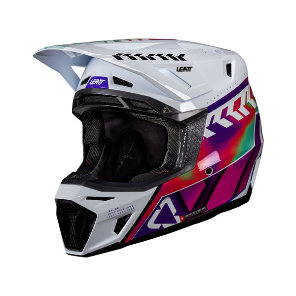 Image showing Leatt, V26 Moto 8.5 Helmet Kit in Pinata Teal, Colors: Grey, Orange, Pinata Teal, Royal Blue/Red, Sizes: 2-2
