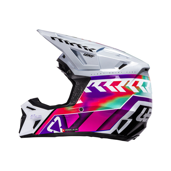 Product photo showing Leatt, V26 Moto 8.5 Helmet Kit in Pinata Teal, Colors: Grey, Orange, Pinata Teal, Royal Blue/Red, Sizes: 2-2