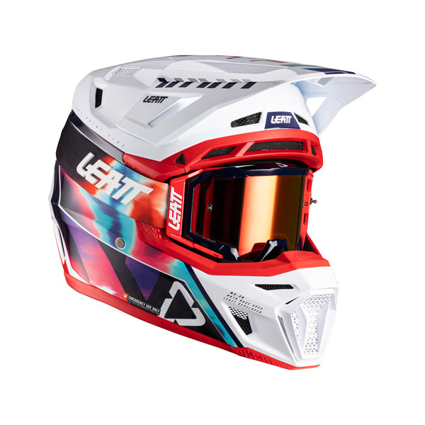 Detailed product image of Leatt, V26 Moto 8.5 Helmet Kit in Pinata Teal, Colors: Grey, Orange, Pinata Teal, Royal Blue/Red, Sizes: 2-2