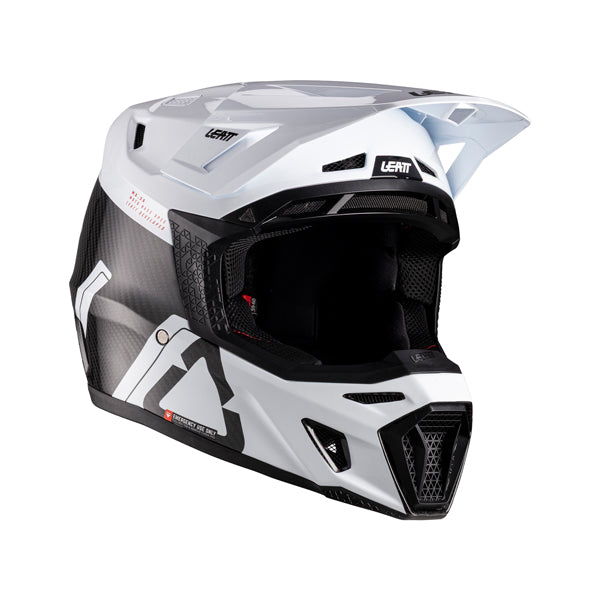 Image showing Leatt, V26 Moto 9.5 Carbon Helmet Kit in Carbon/White, Sizes: 2-2