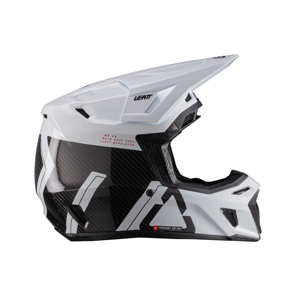 Detailed product image of Leatt, V26 Moto 9.5 Carbon Helmet Kit in Carbon/White, Sizes: 2-2