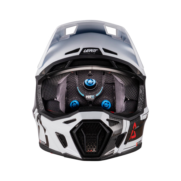 Studio product image of Leatt, V26 Moto 9.5 Carbon Helmet Kit in Carbon/White, Sizes: 2-2