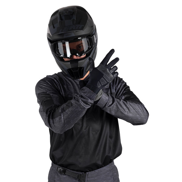 Product image of Leatt, V26 Moto 3.5 Jersey in Stealth Black/Grey, Colors: Blue, Brown, Orange, Red, Retro Pink, Stealth Black/Grey, Storm Teal, Sizes: 2-5, SKU: 5026020542