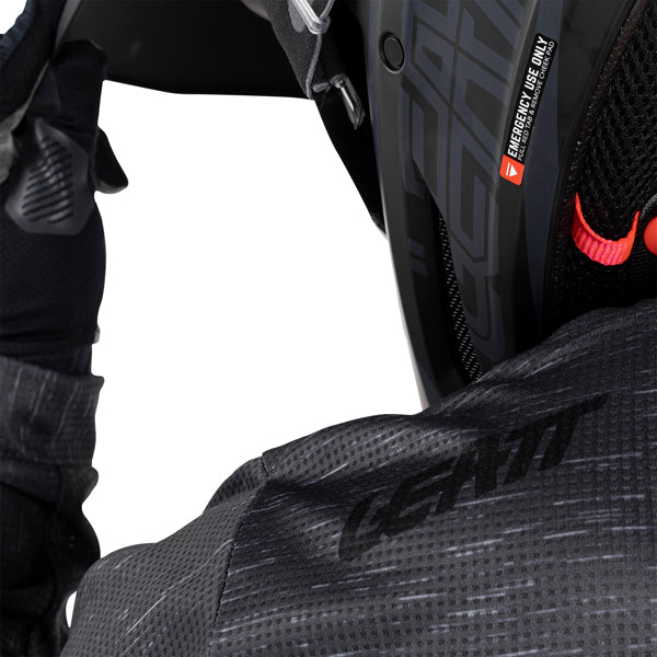 Image showing Leatt, V26 Moto 3.5 Jersey in Stealth Black/Grey, Colors: Blue, Brown, Orange, Red, Retro Pink, Stealth Black/Grey, Storm Teal, Sizes: 2-5, SKU: 5026020542