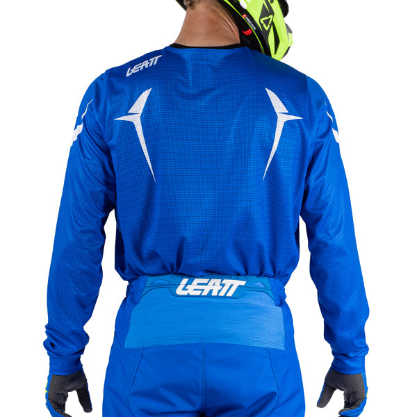 Detailed product image of Leatt, V26 Moto 3.5 Jersey in Red, Colors: Blue, Brown, Orange, Red, Retro Pink, Stealth Black/Grey, Storm Teal, Sizes: 2-5, SKU: 5026020542