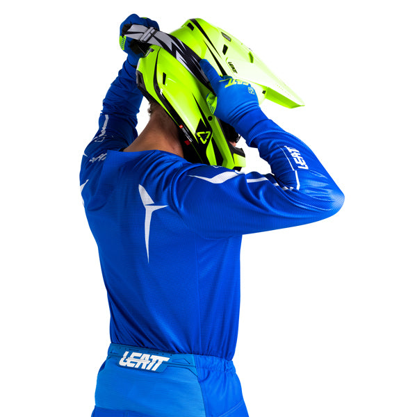 Product photo showing Leatt, V26 Moto 3.5 Jersey in Storm Teal, Colors: Blue, Brown, Orange, Red, Retro Pink, Stealth Black/Grey, Storm Teal, Sizes: 2-5, SKU: 5026020542