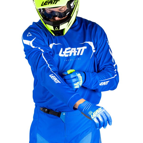 Detailed product image of Leatt, V26 Moto 3.5 Jersey in Storm Teal, Colors: Blue, Brown, Orange, Red, Retro Pink, Stealth Black/Grey, Storm Teal, Sizes: 2-5, SKU: 5026020542