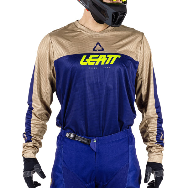 Product image of Leatt, V26 Moto 3.5 Jersey in Blue, Colors: Blue, Brown, Orange, Red, Retro Pink, Stealth Black/Grey, Storm Teal, Sizes: 2-5, SKU: 5026020542