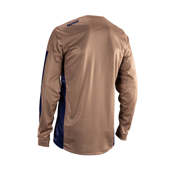 Detailed product image of Leatt, V26 Moto 3.5 Jersey in Blue, Colors: Blue, Brown, Orange, Red, Retro Pink, Stealth Black/Grey, Storm Teal, Sizes: 2-5, SKU: 5026020542