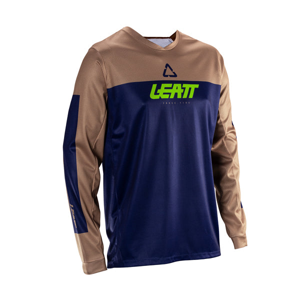 Product image of Leatt, V26 Moto 3.5 Jersey in Blue, Colors: Blue, Brown, Orange, Red, Retro Pink, Stealth Black/Grey, Storm Teal, Sizes: 2-5, SKU: 5026020542