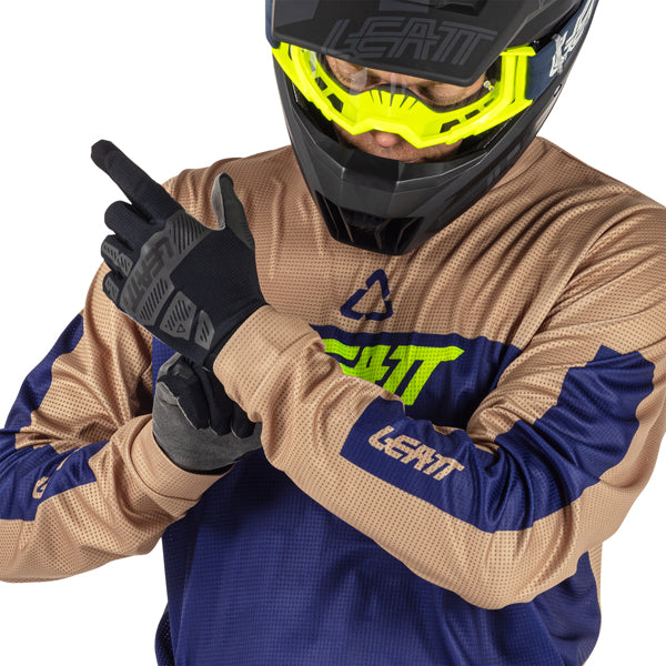 Studio product image of Leatt, V26 Moto 3.5 Jersey in Brown, Colors: Blue, Brown, Orange, Red, Retro Pink, Stealth Black/Grey, Storm Teal, Sizes: 2-5, SKU: 5026020542