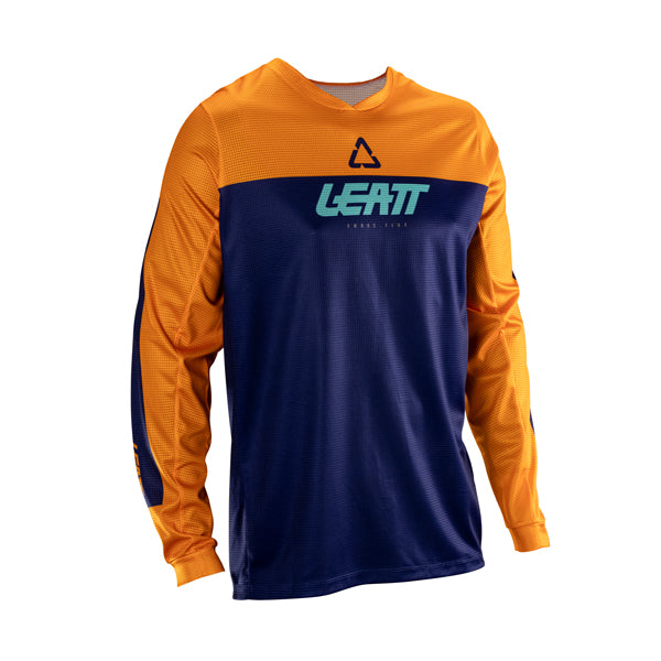Studio product image of Leatt, V26 Moto 3.5 Jersey in Brown, Colors: Blue, Brown, Orange, Red, Retro Pink, Stealth Black/Grey, Storm Teal, Sizes: 2-5, SKU: 5026020542