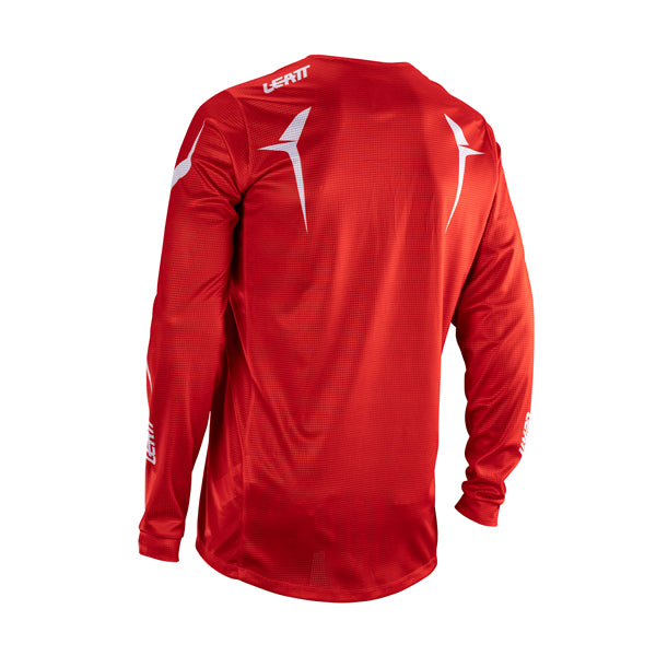 Detailed product image of Leatt, V26 Moto 3.5 Jersey in Orange, Colors: Blue, Brown, Orange, Red, Retro Pink, Stealth Black/Grey, Storm Teal, Sizes: 2-5, SKU: 5026020542