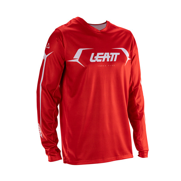 Detailed product image of Leatt, V26 Moto 3.5 Jersey in Brown, Colors: Blue, Brown, Orange, Red, Retro Pink, Stealth Black/Grey, Storm Teal, Sizes: 2-5, SKU: 5026020542