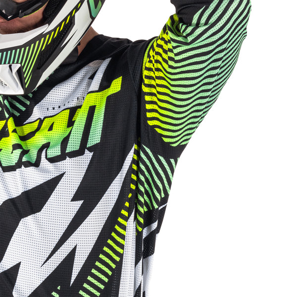 Detailed product image of Leatt, V26 Moto 3.5 Jersey in Storm Teal, Colors: Blue, Brown, Orange, Red, Retro Pink, Stealth Black/Grey, Storm Teal, Sizes: 2-5, SKU: 5026020542