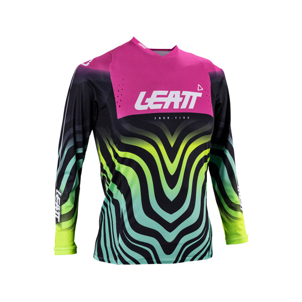 Detailed product image of Leatt, V26 Moto 4.5 Jersey (Youth) in Royal Blue/Red, Colors: Orange, Royal Blue/Red, Stealth Black/Grey, Tiger Pink, Sizes: Y-LG, Y-MD, Y-SM, Y-XL, SKU: 5026000903