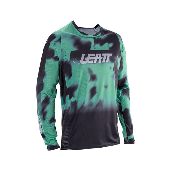 Detailed product image of Leatt, V26 Moto 4.5 Lite Jersey in White, Colors: Orange, Pixel Blue, Purple, Red, Stealth Black/Grey, Teal, White, Sizes: 2-3, SKU: 5026000422
