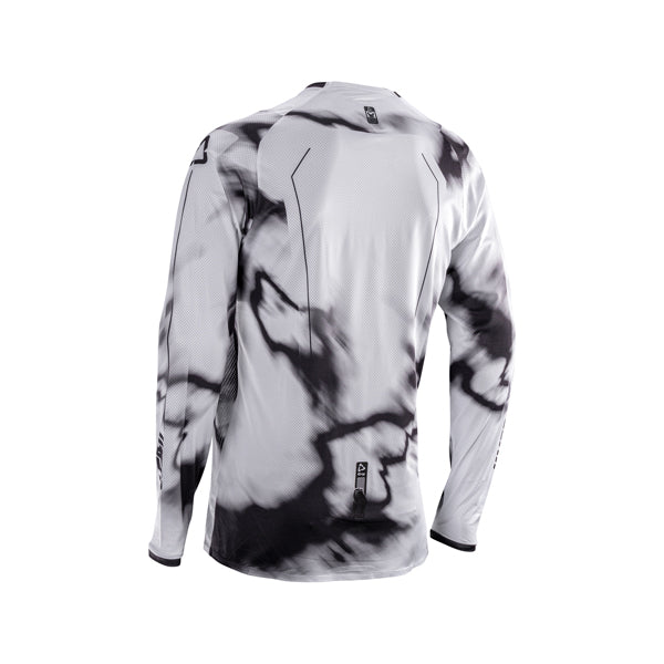Product photo showing Leatt, V26 Moto 4.5 Lite Jersey in White, Colors: Orange, Pixel Blue, Purple, Red, Stealth Black/Grey, Teal, White, Sizes: 2-3, SKU: 5026000422