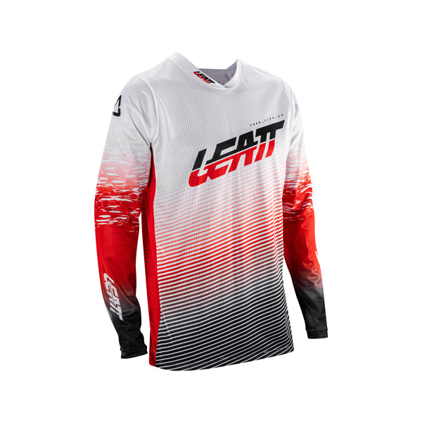Product image of Leatt, V26 Moto 4.5 X-Flow Jersey in Pixel Blue, Colors: Black, Pixel Blue, Red, Sizes: 2-3, SKU: 5026000524