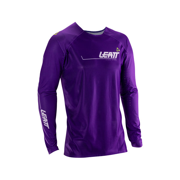 Product image of Leatt, V26 Moto 5.5 UltraWeld Jersey in Orange, Colors: Black, Orange, Pinata Teal, Purple, Royal Blue/Red, Tiger Pink, Sizes: 2-3, SKU: 5026000101