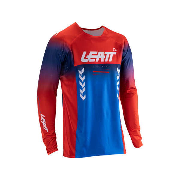 Product image of Leatt, V26 Moto 5.5 UltraWeld Jersey in Orange, Colors: Black, Orange, Pinata Teal, Purple, Royal Blue/Red, Tiger Pink, Sizes: 2-3, SKU: 5026000101