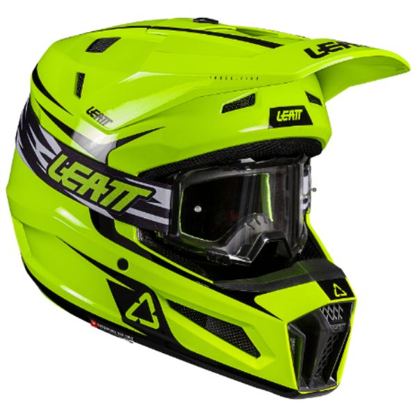 Product image of Leatt, V26 Moto 3.5 Helmet Kit in Neon Yellow, Colors: Blue, Neon Yellow, Red, Storm Pink, Storm Teal, Sizes: 2-2
