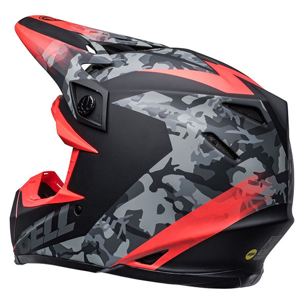 motorcycle helmet, showing aerodynamic shell design, ventilation ports, and secure retention system built for rider comfort and protection