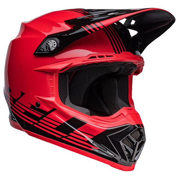 motorcycle helmet, showing aerodynamic shell design, ventilation ports, and secure retention system built for rider comfort and protection