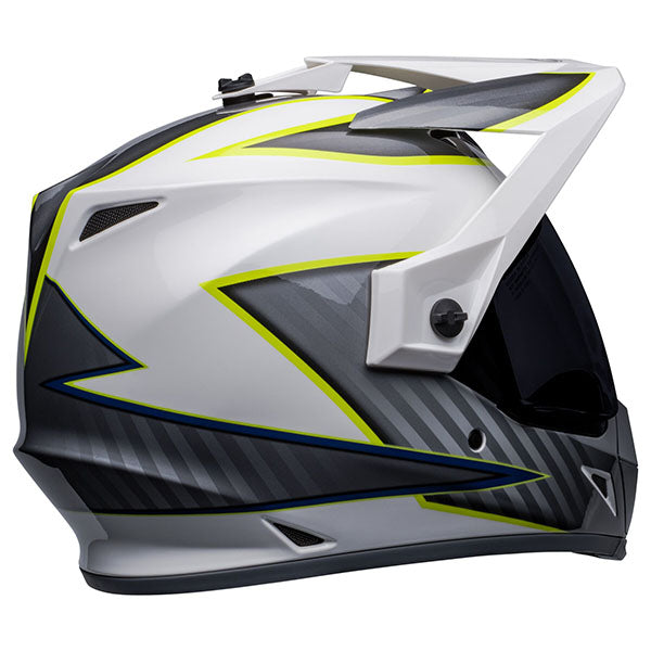 motorcycle helmet, showing aerodynamic shell design, ventilation ports, and secure retention system built for rider comfort and protection