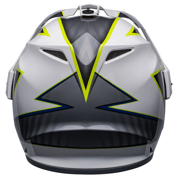 motorcycle helmet, showing aerodynamic shell design, ventilation ports, and secure retention system built for rider comfort and protection