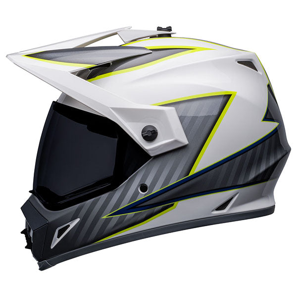 motorcycle helmet, showing aerodynamic shell design, ventilation ports, and secure retention system built for rider comfort and protection