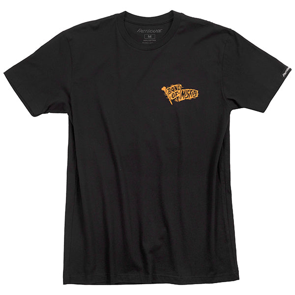 Studio photo on a white background of Fasthouse Marauder Tee; showing tee fit, printed graphics, and crew neckline; SKU 3211240004; Sizes: S-3XL