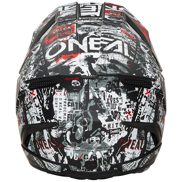 Studio product photo on a neutral background of O'Neal, 3 Series Attack V.25 Helmet, SKU 0625-372, color options Black/White, sizes XS–2X