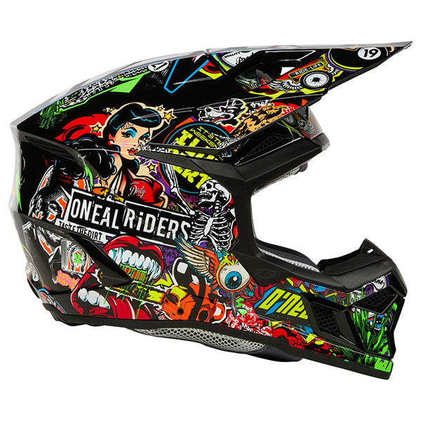 Detailed studio photograph of O'Neal, 3 Series Crank V.25 Helmet, SKU 0625-153, color options Multi, sizes XS–2X