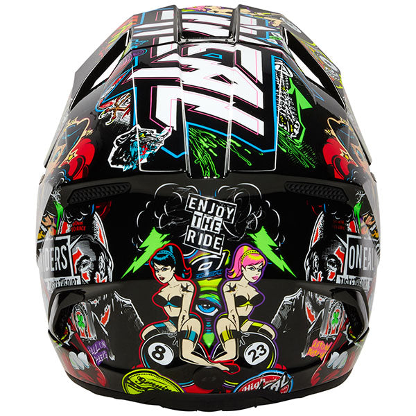 Studio product photo on a neutral background of O'Neal, 3 Series Crank V.25 Helmet, SKU 0625-155, color options Multi, sizes XS–2X