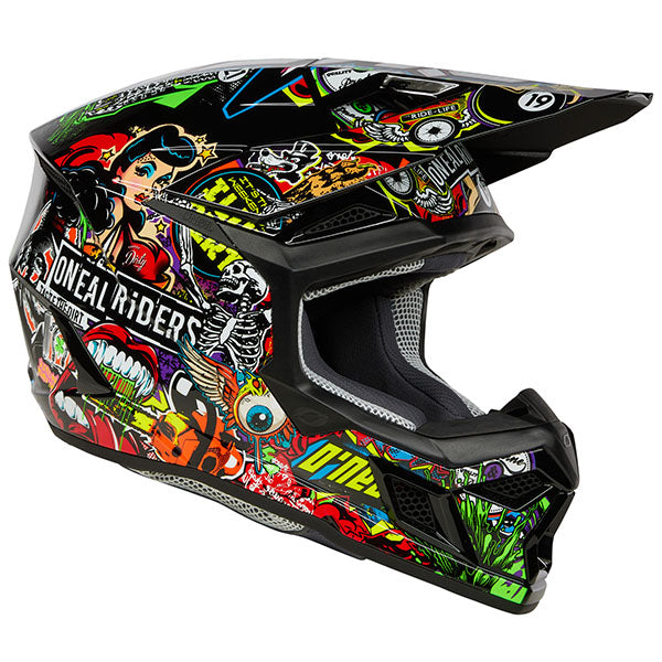 Clean studio photo on a white background of O'Neal, 3 Series Crank V.25 Helmet, SKU 0625-154, color options Multi, sizes XS–2X