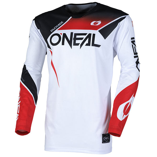 High-resolution studio image of O'Neal, Hardwear Air Slam V.25 Jersey, SKU H006-204, color options Black/Teal, Black/Red, sizes XL–2X