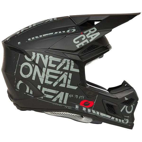 Detailed studio photograph of O'Neal, 3 Series Static V.25 Helmet, SKU 0625-472, color options Black/Grey, sizes XS–2X